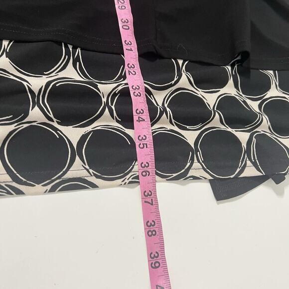 Joseph Ribkoff Cowl Neck Double Layer Tunique Black/Beige Dress Size 8 Stretch - Picture 15 of 15